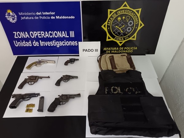 Incautaron 6 armas de fuego y un chaleco antibalas en nueva etapa de la operación Rout-12