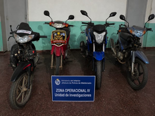 Un adolescente de 16 años fue intervenido por una serie de hurtos de motos en Maldonado
