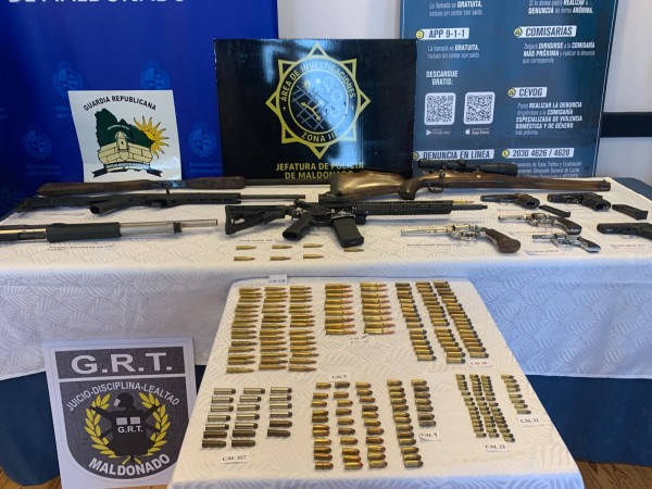 Operación "ROUT-12 II" suma 43 armas incautadas y hay un nuevo detenido por robos a fincas rurales en Maldonado