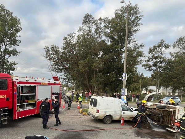 siniestro, camino lussich, bomberos