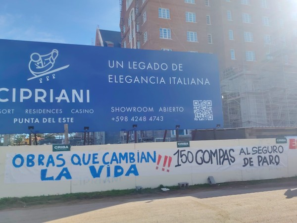 Jornada de movilizaciones del Sunca: manifestación frente al Enjoy, asamblea en el Cipriani y tensión en obra de la parada 34