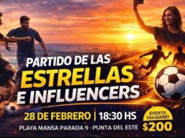 Influencers y leyendas del fútbol juegan “El partido de las estrellas” en Punta del Este