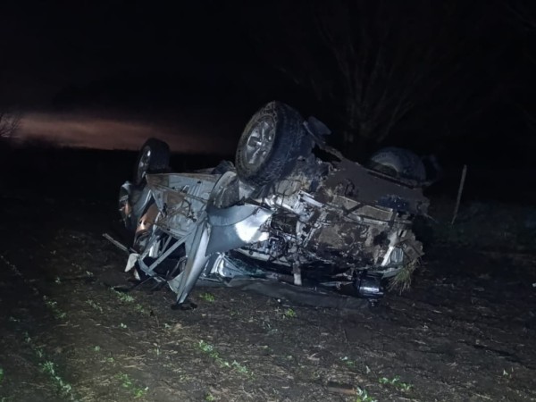 Siniestro de tránsito fatal en Ruta 55: tres personas murieron tras despiste y vuelco
