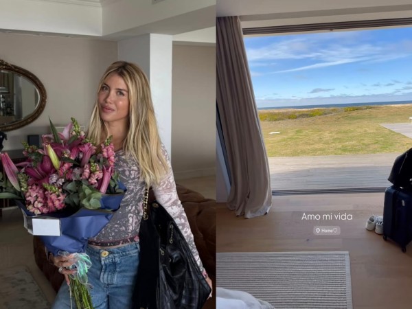 Wanda Nara llegó a Punta del Este con su nuevo novio y compartió imágenes desde su casa frente al mar