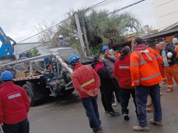 Sunca realizó una movilización en Maldonado y paralizó tareas en una obra por reclamos salariales