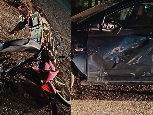 Motociclista resultó lesionado tras chocar con un auto en Balneario Buenos Aires