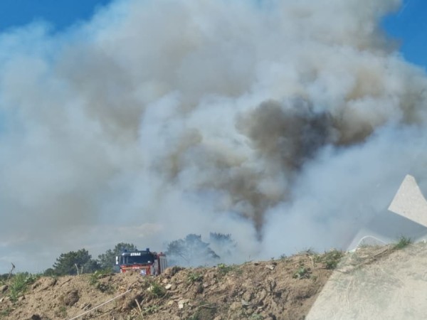 Incendio en el basural de La bota