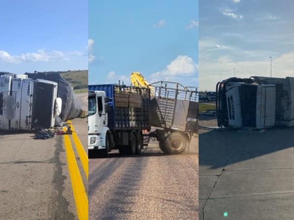 Tres vuelcos de camiones en distintas rutas del país dejaron varios lesionados