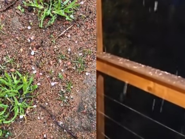 VIDEO: registran caída de graupel en varias zonas de Maldonado