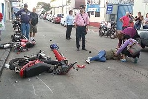 Choque de motos en el centro fernandino