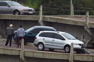 Insólito accidente en Puente de La Barra