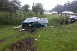 Espectacular vuelco con un herido en ruta 39