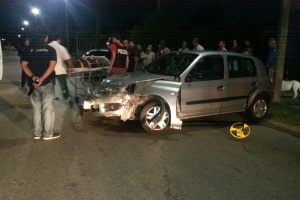 Violenta colisión con un lesionado