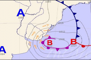 INUMET anuncia fuertes vientos, lluvias y bajas sensaciones térmicas hasta el miércoles