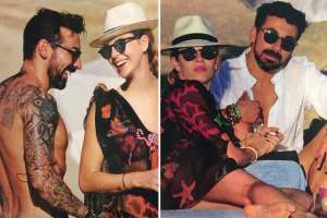 El "Pocho" Lavezzi y Yanina Screpante en Punta del Este