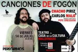 Carlos Malo y Chacho Píriz  prsentan "Canciones de Fogón" en Maldonado