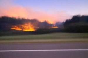 Bomberos de San Carlos extinguió un incendio en la ruta 9
