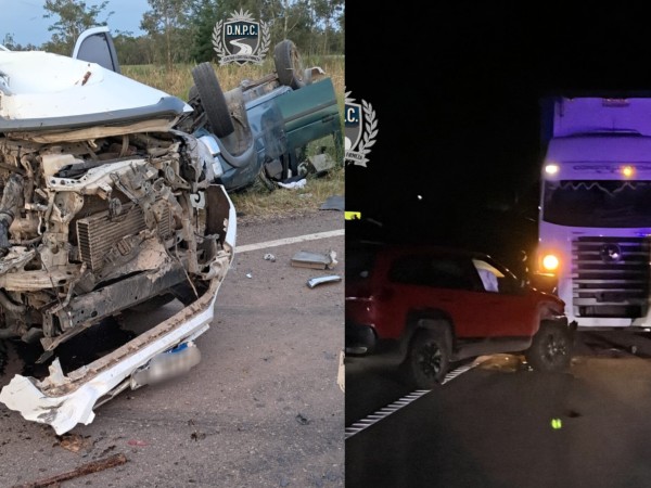 Dos accidentes en rutas nacionales en pocas horas: choques en Río Negro y Rocha dejaron heridos y tránsito afectado