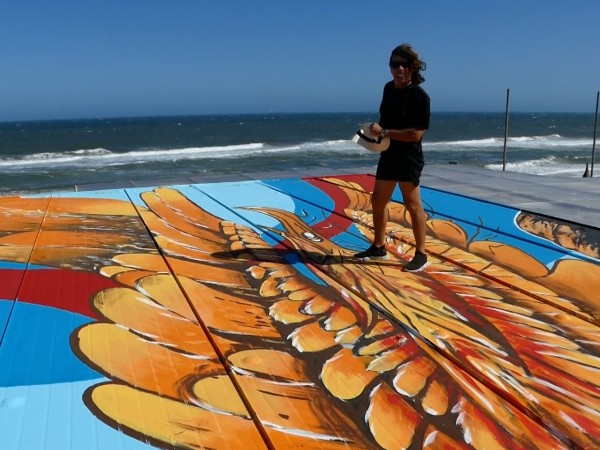 walter blanco, mural, llamativa obra, parador, Grand Hotel,